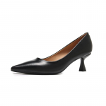 Žemakulniai pompos moterims Odiniai uždari smailūs pir&scaron;tai Kitten Heels Patogūs Slip on Stiletto Pumps Moteri&scaron;kos Darbo Biuro Verslo Vestuvinės Suknelės Batai 38 juoda