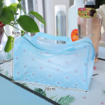 PVC skaidrus kosmetikos krep&scaron;ys skaidrus makiažo krep&scaron;ys moterims, merginoms, vandeniui atsparus užtrauktukas mėlyna