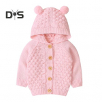 Kūdikio gobtuvas su ausytėmis, pliu&scaron;inis žieminis paltas naujagimiams, mažiems vaikams, mink&scaron;tas, su flisiniu pamu&scaron;alu, vir&scaron;utinis drabužis, vaikams, Kalėdinės, gimtadienio dovanos 0-24 mėn. 70 cm rožinė
