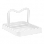 Puodo dangčio laikiklis Įrankių stovas Neslystantis dizainas Lengvai valomas Virtuvės stalvir&scaron;is Sulankstomas Puodo dangčių organizatorius Stovas balta