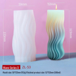 Sanxin Aromaterapinė spiralinė žvakė silikoninė forma - Rankų darbo DIY banguotas cilindras
