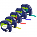 5 etikečių rinkinys - Phonillico&reg; - Suderinamas su Dymo LetraTag - 12mm - 4m - Plastikas