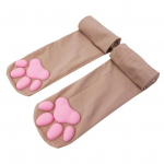 Katės letenų kojinės moterims mergaitėms Kawaii 3D kačių letenėlių kojinės, mielos dovanų pagalvėlės. One Size juoda