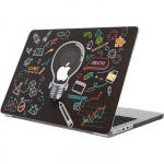 Apsauginis dėklas MacBook Pro 14 - BOOLING - M5 M4 M3 M2 - Neslystantis - Mokyklos/Pamokų ra&scaron;tas juoda