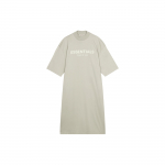 Fear Of God Essentials FW22 Pilka trumpomis rankovėmis midi suknelė Dūminis raidžių spaudinys Moteri&scaron;ka suknelė FOG-FW22-062 M