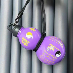 750 ml moliūgo formos vandens butelis vaikui, vandens moliūgas, virdulys, kini&scaron;ko retro įkvėpimo, nepralaidus vandens ąsotis mokyklai, vandens virdulys violetinė