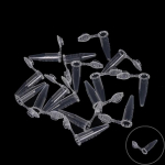 50 x 0,5 ml laboratorinio skaidraus mikroplastikinio mėgintuvėlio centrifugos buteliuko užsukamo dangtelio konteineris Ab,