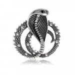 Suasmeninta retro kobros sagė su deimantine krūtinės gėle Dvylika Zodiako gyvūnų gyvatės krūtinės ženkleliu 1 * Brooch auksas