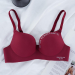 Moteri&scaron;kos besiūlės liemenėlės Seksualūs apatiniai Push Up Wireless Bralette apatiniai madingi ra&scaron;tai moteri&scaron;ki apatinio trikotažo liemenėlės moterims 32/70AB vyno raudonos spalvos