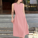 ZANZEA Moteri&scaron;ka laisvalaikio vasarinė suknelė be rankovių S