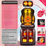 Patobulintas elektrinis masažinis krėslas Viso kūno minkymas Kaklas Nugara Juosmuo Kojos Infraraudonųjų spindulių &scaron;ildymas Vibracija Shiatsu pagalvėlė Sėdynė Atsipalaidavimas EU Plug