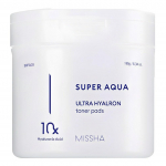 Missha Super Aqua Ultra Hyalon toniko pagalvėlės 180g (90 įklotų) 90 Pads