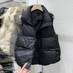 Moteri&scaron;ka trumpa medvilninė liemenė pavasario ruduo, žiema, laisvai prigludusi i&scaron;orinė striukė moteri&scaron;ka &scaron;ilta liemenė Camisole striukė megztinis XS smėlis