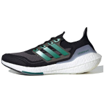 Adidas UltraBoost 21 Juodi Sub Green Vyri&scaron;ki sportbačiai White Cloud-White Core-Black FZ1923 43⅓