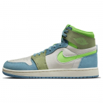Air Jordan 1 High Zoom Comfort 2 University Blue Volt Moteri&scaron;ki kedai Balti Alyvuoti DV1305-433 36.5
