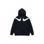 Nike Swoosh Fleece Džemperis su gobtuvu Moteri&scaron;ki Vir&scaron;utiniai drabužiai Juodas DD5581-010 M