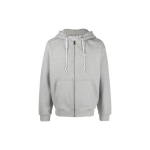 Nike Solo Swoosh su užtrauktuku gobtuvas Tamsiai pilkas melange/Baltas Vyri&scaron;kas Streetwear DR0403-063 XXL