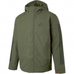Adidas Sporto Gyvenimo Būdo Serija Dryžuotas Dizainas Su Gobtuvu Patogus Madingas Medvilninis &Scaron;varkas Vyri&scaron;kas &Scaron;varkas Karinės Žalios Spalvos IV9230 S