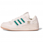 adidas Forum Low CL Aktyvios žalios ir smėlio rožinės spalvos moteri&scaron;ki sportbačiai, kremas, debesų baltumo IF7220 35⅔