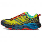 HOKA Speedgoat 2 žemi Citrusinės mėlynos spalvos unisex sportbačiai Geltoni Hoka-Citrus Hoka-Mėlyni 1162710-HSH 38⅔