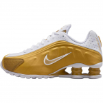 Nike Shox R4 GS Metalinis auksas Vaikų sportbačiai Balti CW2626-700 38