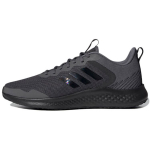 Adidas Fluidstreet Patogūs Universalūs Tinklelio Audinio Neslystantys Žemi Laisvalaikio Bėgimo Batai Vyri&scaron;ki Snikeriai Pilki Juodi FY8456 43⅓