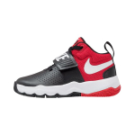 Nike Team Hustle D 8 Velcro Performance vidutinio auk&scaron;čio vaiki&scaron;ki krep&scaron;inio bateliai Vaiki&scaron;ki sportbačiai Juodi Raudoni Balti 881942-004 28