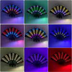 LED &scaron;viečiantis sulankstomas ventiliatorius scenai, KTV, barui, naktiniam klubui ir diskotekai &ndash; Spalvingas 6V rekvizitinis ventiliatorius atmosferai pagerinti blue