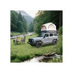 Pripučiamos stovyklavimo palapinės su rankiniu siurbliu, pripučiama palapinė ant stogo - Smėlio spalvos + juoda