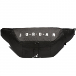 Jordan Poliesterio Vienos Peties Įstrižai Ne&scaron;iojama Juosmens Rankinė Įprasta Unisex Juoda Jordan 9A0092-023 juoda