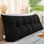 Trikampė didelė atlo&scaron;o juosmens atrama pagalvė - vienspalvė sofa ir lovos pagalvė 80*50*20 cm