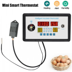 12V/220V Mini i&scaron;manusis termostatas Automatinė inkubatoriaus valdymo sistema Temperatūros ir drėgmės valdymas Ūkinėms vi&scaron;toms, antims, žąsims