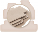 PREMIUM smėlio spalvos grindų kilimėliai: Chevrolet Rezzo minivenas 2000-2011