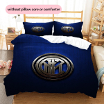 FC Internazionale Milano Ra&scaron;to Patalynė Namų Dekoras Gimtadienio Dovana (1 * užvalkalas antklodei + 2 * užvalkalai pagalvėms, be užpildo) 135x200cm