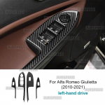 Automobilio lango pakėlimo jungiklio skydelis Alfa Romeo Giulietta 940 2010 2011 2012 2013 2014 2015 2016-2025 Tikra mink&scaron;ta anglies pluo&scaron;to lipdukas