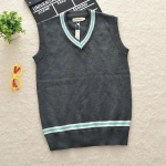 Cy Cosplay Kostiumas Magijos Mokykla Hufflepuff Ravenclaw Slytherin Burtininkas V formos i&scaron;kirptės megztinis Uniforma Dryžuotas Medvilninis Be rankovių Megztas 2XL gray