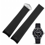TA-G HEUER AQUARACER 43MM ciferblato plok&scaron;telėi WAY201A WAY211C WAY201B I&scaron;lenkta burna silikoninė laikrodžio apyrankė juoda mėlyna nardymo apyrankė 22mm black