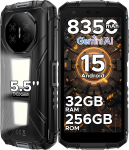 DOOGEE Fire 3 Max Mobilusis telefonas 32GB+256GB 5.5 Ekranas 8350mAh 48MP Android 15 I&scaron;manusis telefonas pilka