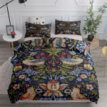 William Morris Viktorieti&scaron;kas antklodės užvalkalų komplektas Karali&scaron;kojo, Karalienės, Dvigulio, Pilno, Dviejų vienviečių, Vienviečio dydžio Gėlių patalynės komplektas EU single(135x200cm) gray
