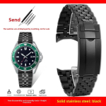 Nerūdijančio plieno dirželis 22mm Casio Duro MDV-106/B/G MDV-107-1A MTP-VD01 laikrodžiui, vyri&scaron;kas metalinis apyrankė su įrankiais 22mm width black