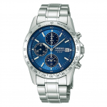 SEIKO SELECTION SBTQ071 Chronografas Data Mėlynas Nerūdijantis Plienas 10 ATM Atsparus Vandeniui [Seiko Laikrodis] Vyri&scaron;kas Laikrodis, Maitinamas Baterija Kvarcinis, Funkcija, Kalendorius,