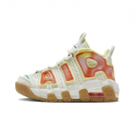 Nike Air More Uptempo Amortizacija &Scaron;iluminiai Pusauk&scaron;tiniai Vaikų Krep&scaron;inio Batai Balti Vaikams FB7704-100 28