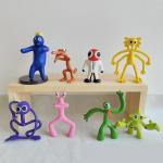 8 vnt./rinkinys Rainbow Friends 6-10 cm mini figūrėlė Žaidimo periferija Lėlės modelis Torto papuo&scaron;imas Mėlyna Žalia Geltona