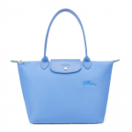 Longchamp Užsegama Užtrauktuku Drobės Pirkinių Krep&scaron;ys Moteri&scaron;kas Krep&scaron;ys Mėlynas 1899919P82 Shopping Bag (Basic Set+Shopping Bag)