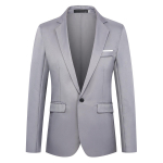 Kostiumas Vyri&scaron;kas Nauja Korėjieti&scaron;ka Versija Madingas Slim Fit Vienspalvis Vyri&scaron;kas Mažas &Scaron;varkelis Madingas M pilka spalva