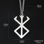 Anime Berserk Nerūdijančio plieno logotipas Karoliai Guts Kardo logotipas Pakabučiai Unisex Kostiumų papuo&scaron;alai Dekoracija Karoliai Helovino dovana