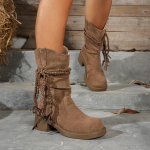 Moteri&scaron;ki Ankle Boots Trend Retro Storas Kulnas Platforminiai Batai Moteri&scaron;ki Įslystami Baotou Patogūs Batai Botas De Mujer Zapatos De Mujer 38 ruda