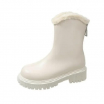 2024 Nauji Žieminiai &Scaron;ilti Pamu&scaron;ti Fleece Stori Sniego Batai Moteri&scaron;ki Medvilniniai Ankle Boots Stori Padai &Scaron;ilumai Komfortui 35 smėlis