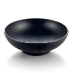 Neužmu&scaron;ama matinės juodos spalvos melamino dubenėlė sriubai su makaronais, jautienos ramen, salotoms, apvalus dubuo, 9 coliai 9 inch juoda