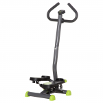 Twister Stepper, laiptų treniruoklis su reguliuojamu pasiprie&scaron;inimu, LCD ekranas - pilkas 55 x 44 x 108 cm